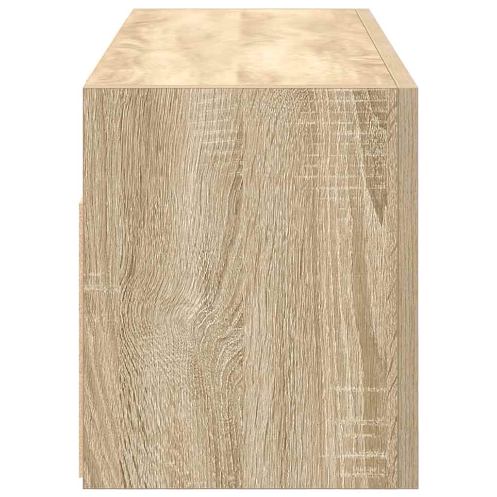Badkamerwandkast 80x25x30 cm bewerkt hout sonoma eikenkleurig is nu te koop bij PeponiXL, paradijselijk wonen!