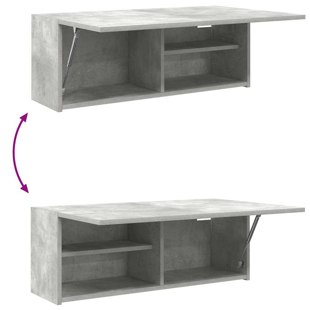 Badkamerwandkast 80x25x30 cm bewerkt hout betongrijs is nu te koop bij PeponiXL, paradijselijk wonen!