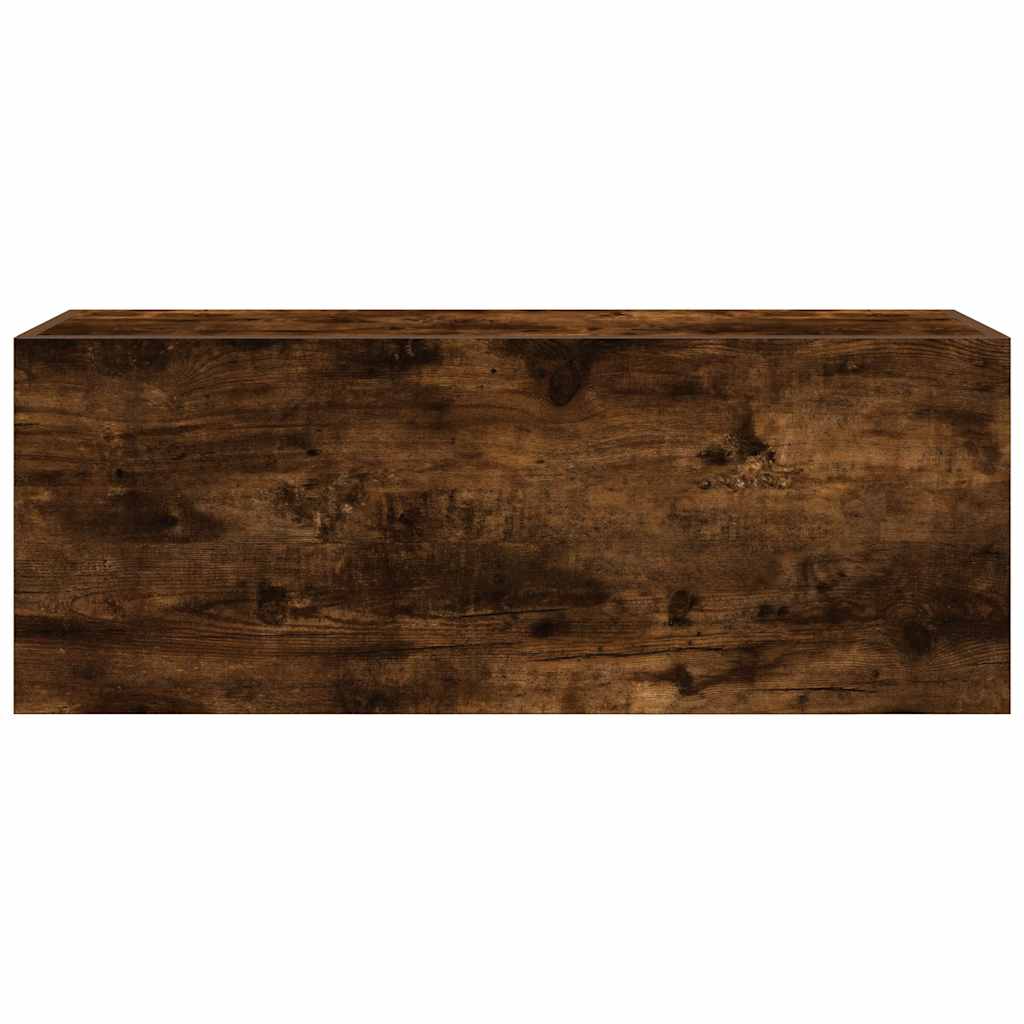 Badkamerwandkast 80x25x30 cm bewerkt hout gerookt eikenkleurig is nu te koop bij PeponiXL, paradijselijk wonen!