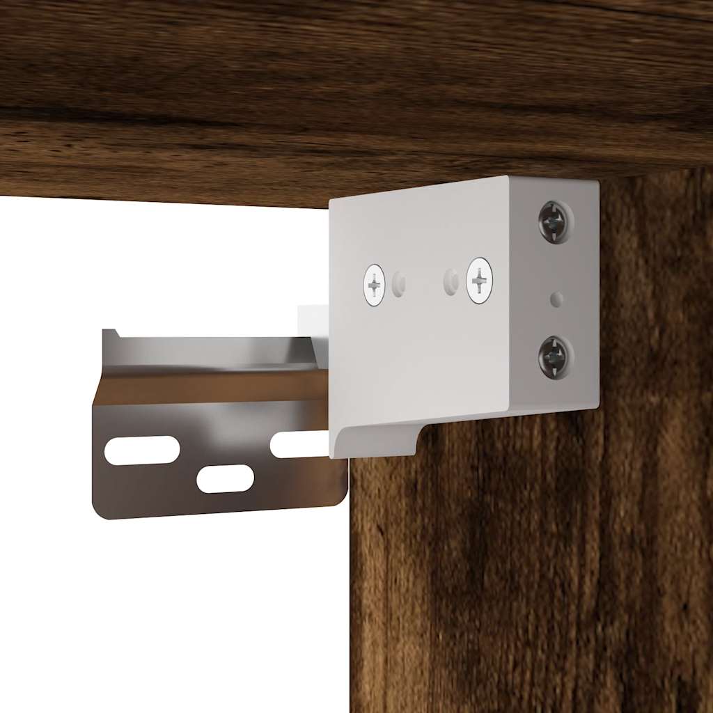 Badkamerwandkast 80x25x30 cm bewerkt hout gerookt eikenkleurig is nu te koop bij PeponiXL, paradijselijk wonen!