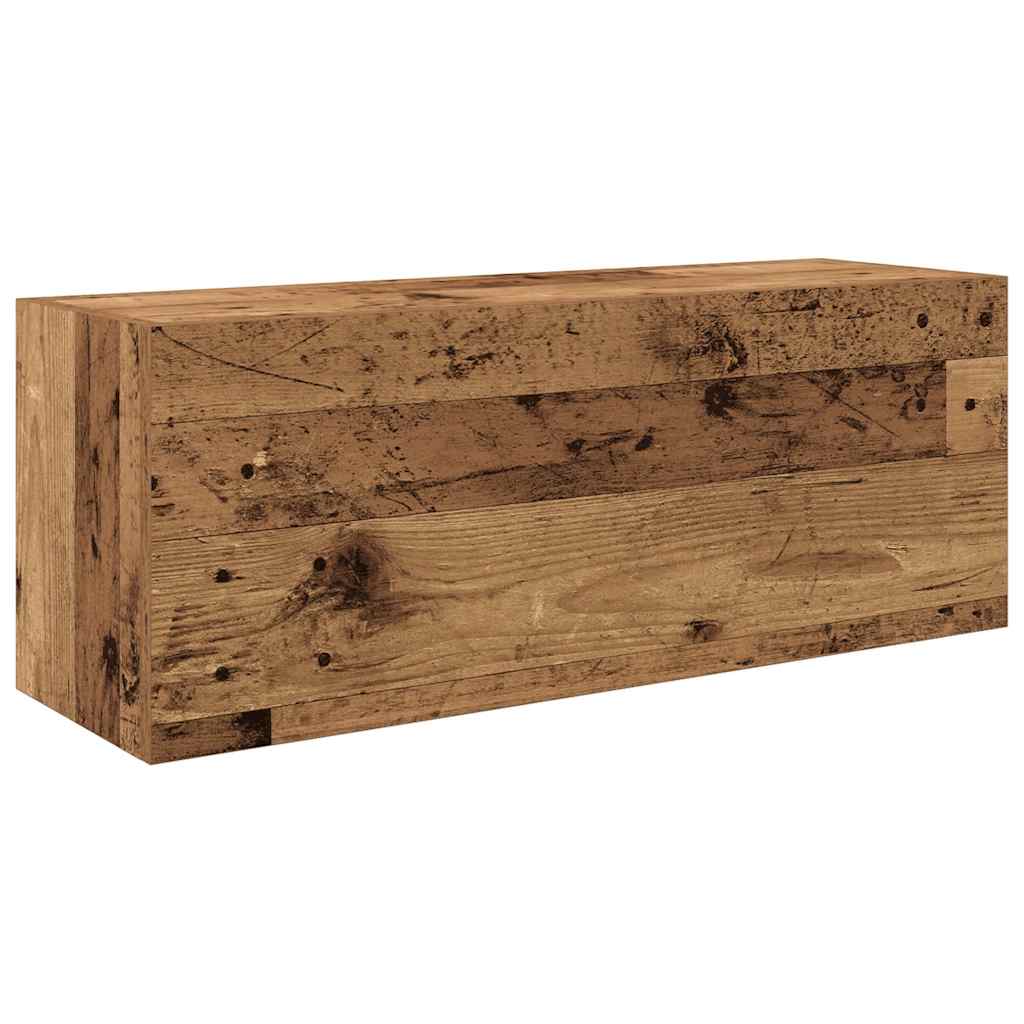 Badkamerwandkast 80x25x30 cm bewerkt hout oud houtkleurig is nu te koop bij PeponiXL, paradijselijk wonen!