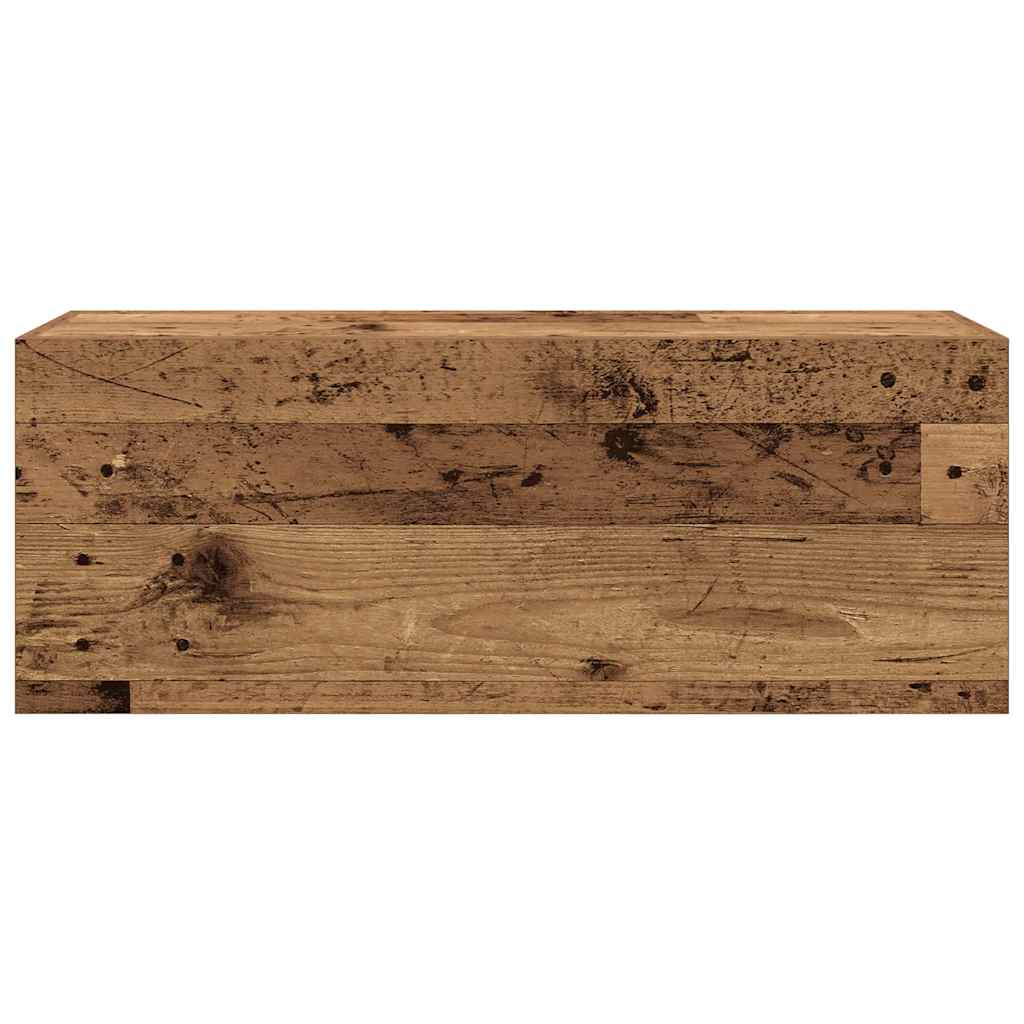 Badkamerwandkast 80x25x30 cm bewerkt hout oud houtkleurig is nu te koop bij PeponiXL, paradijselijk wonen!
