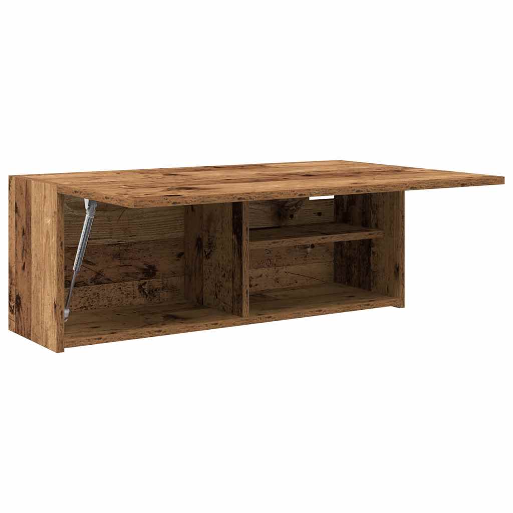 Badkamerwandkast 80x25x30 cm bewerkt hout oud houtkleurig is nu te koop bij PeponiXL, paradijselijk wonen!