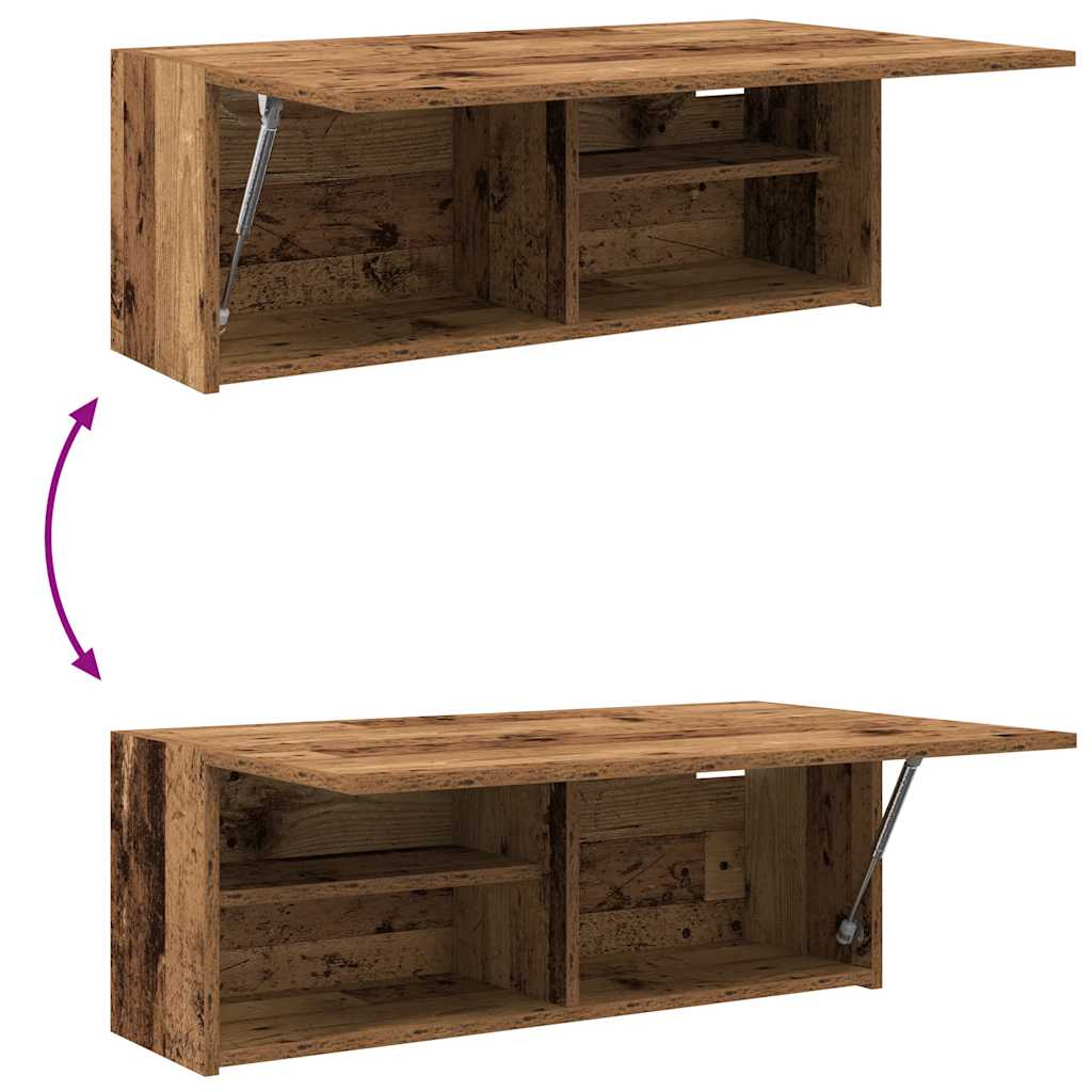Badkamerwandkast 80x25x30 cm bewerkt hout oud houtkleurig is nu te koop bij PeponiXL, paradijselijk wonen!