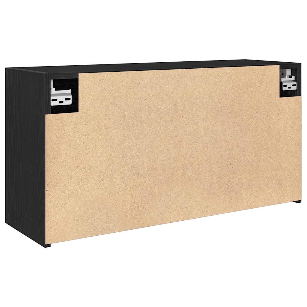 Badkamerwandkast 80x25x40 cm bewerkt hout zwart is nu te koop bij PeponiXL, paradijselijk wonen!