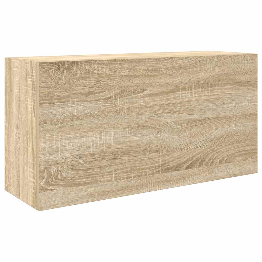 Badkamerwandkast 80x25x40 cm bewerkt hout sonoma eikenkleurig is nu te koop bij PeponiXL, paradijselijk wonen!