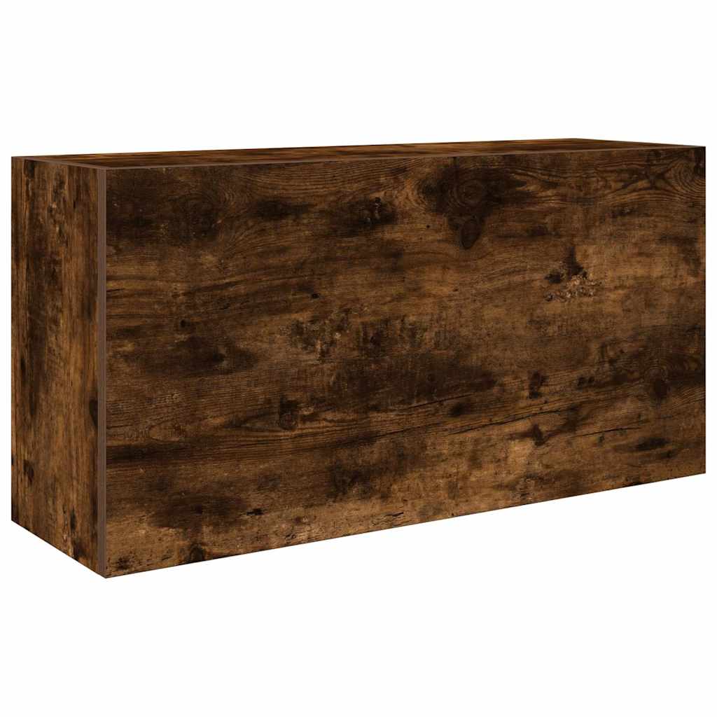 Badkamerwandkast 80x25x40 cm bewerkt hout gerookt eikenkleurig is nu te koop bij PeponiXL, paradijselijk wonen!