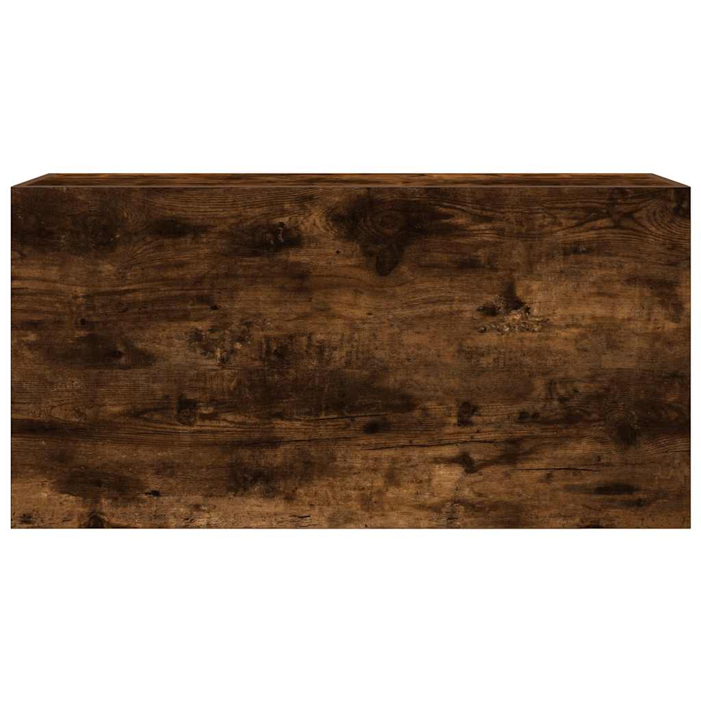 Badkamerwandkast 80x25x40 cm bewerkt hout gerookt eikenkleurig is nu te koop bij PeponiXL, paradijselijk wonen!