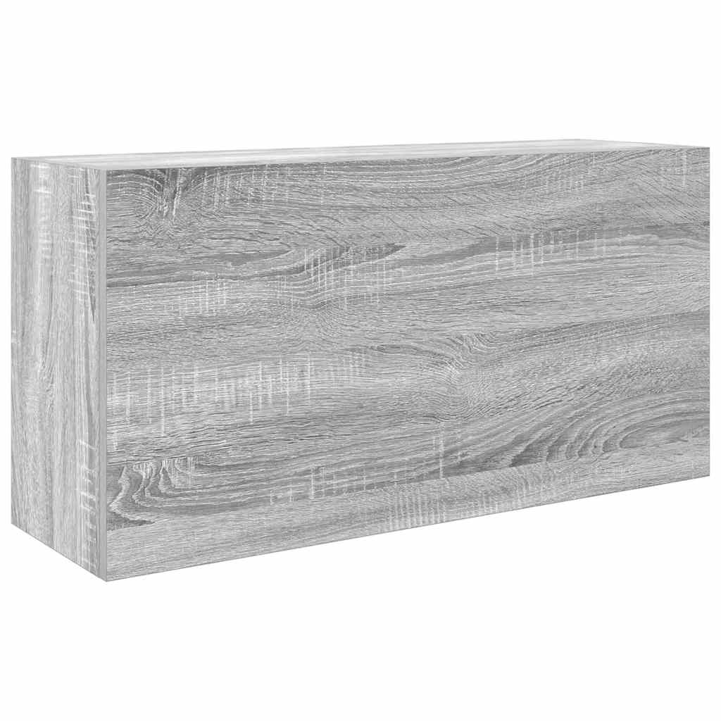 Badkamerwandkast 80x25x40 cm bewerkt hout grijs sonoma eiken is nu te koop bij PeponiXL, paradijselijk wonen!