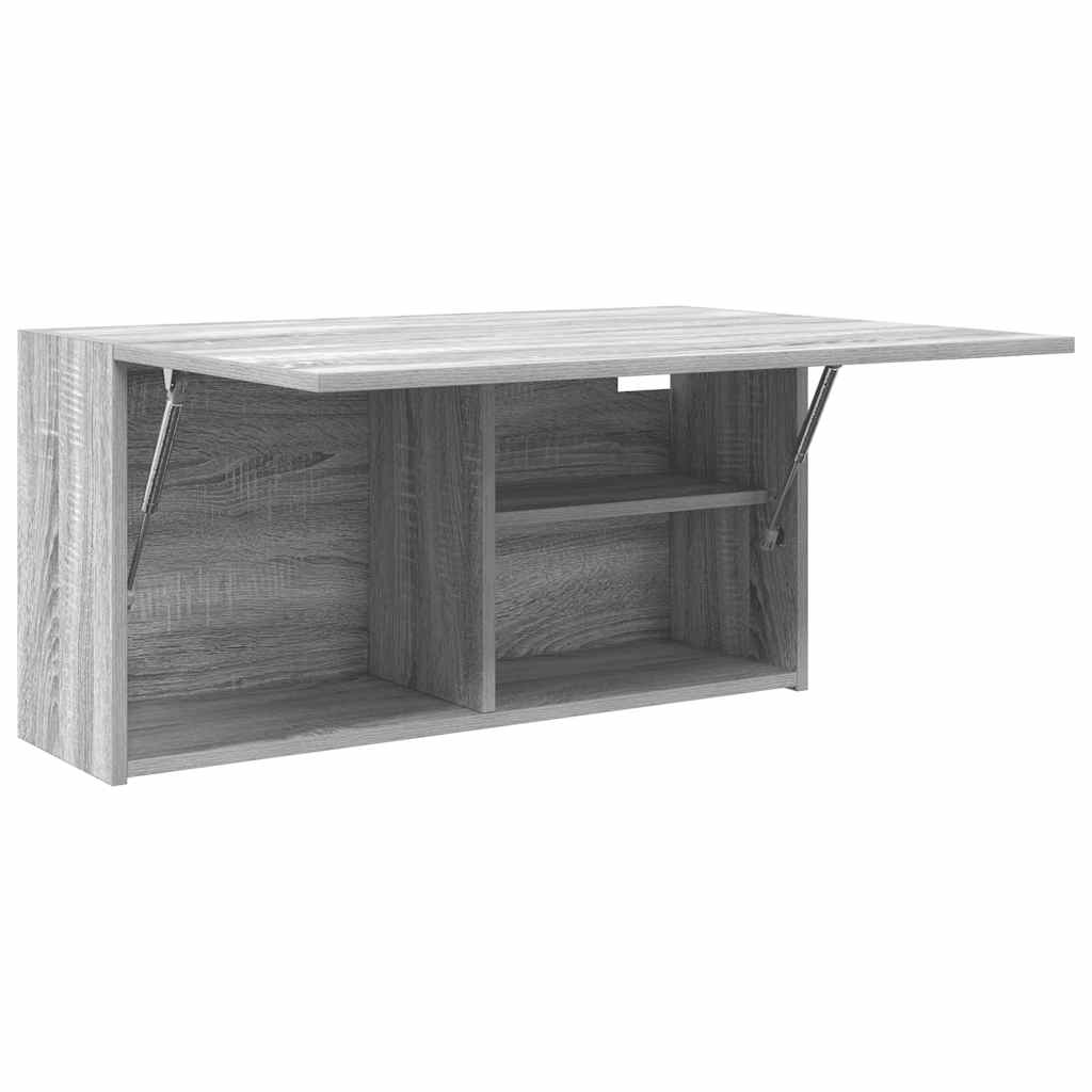 Badkamerwandkast 80x25x40 cm bewerkt hout grijs sonoma eiken is nu te koop bij PeponiXL, paradijselijk wonen!