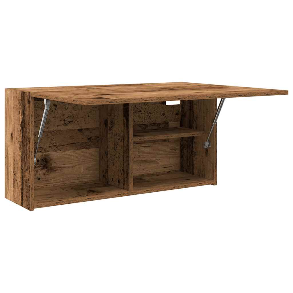 Badkamerwandkast 80x25x40 cm bewerkt hout oud houtkleurig is nu te koop bij PeponiXL, paradijselijk wonen!