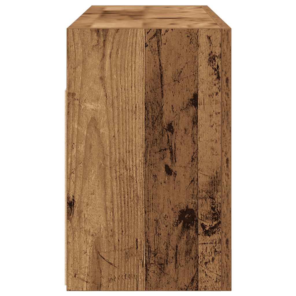 Badkamerwandkast 80x25x40 cm bewerkt hout oud houtkleurig is nu te koop bij PeponiXL, paradijselijk wonen!