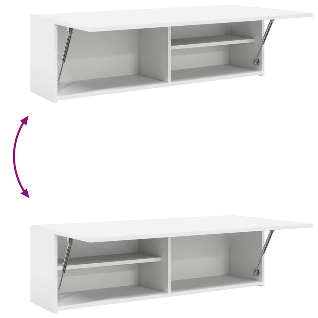 Badkamerwandkast 100x25x30 cm bewerkt hout wit is nu te koop bij PeponiXL, paradijselijk wonen!