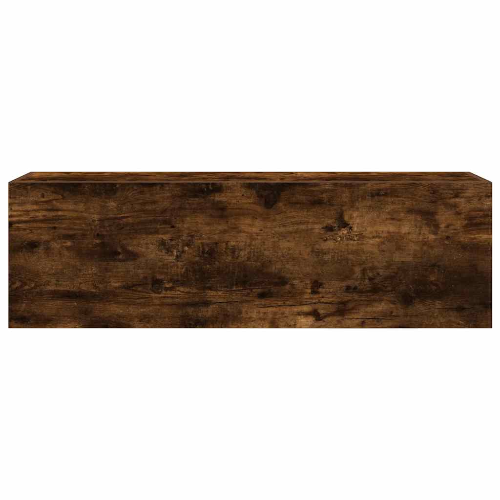 Badkamerwandkast 100x25x30 cm bewerkt hout gerookt eikenkleurig is nu te koop bij PeponiXL, paradijselijk wonen!