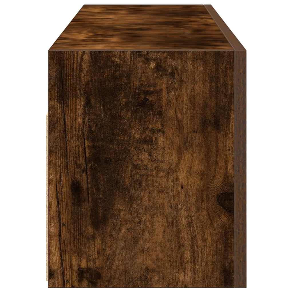 Badkamerwandkast 100x25x30 cm bewerkt hout gerookt eikenkleurig is nu te koop bij PeponiXL, paradijselijk wonen!