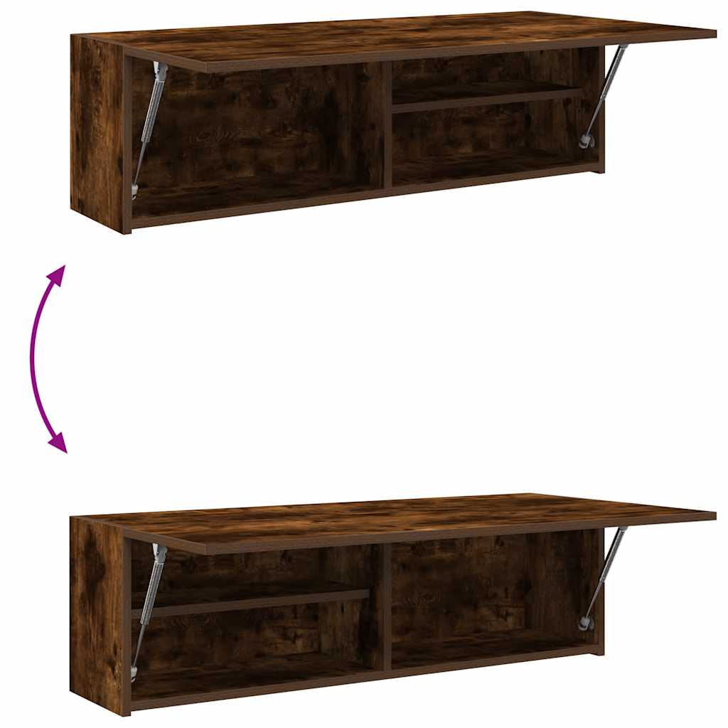Badkamerwandkast 100x25x30 cm bewerkt hout gerookt eikenkleurig is nu te koop bij PeponiXL, paradijselijk wonen!