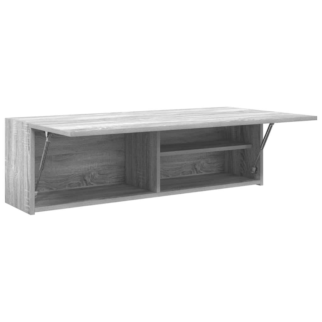 Badkamerwandkast 100x25x30 cm bewerkt hout grijs sonoma eiken is nu te koop bij PeponiXL, paradijselijk wonen!