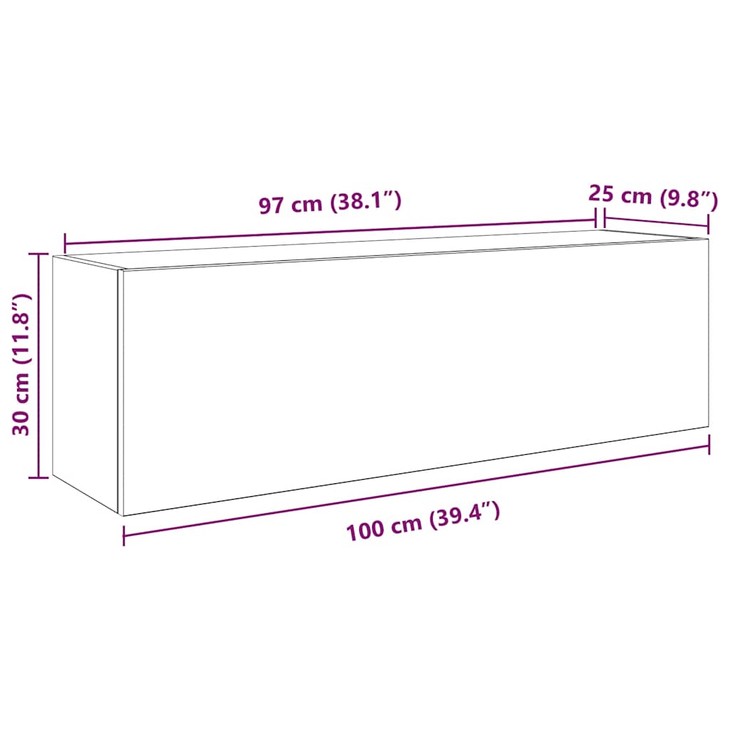 Badkamerwandkast 100x25x30 cm bewerkt hout bruin eikenkleur is nu te koop bij PeponiXL, paradijselijk wonen!