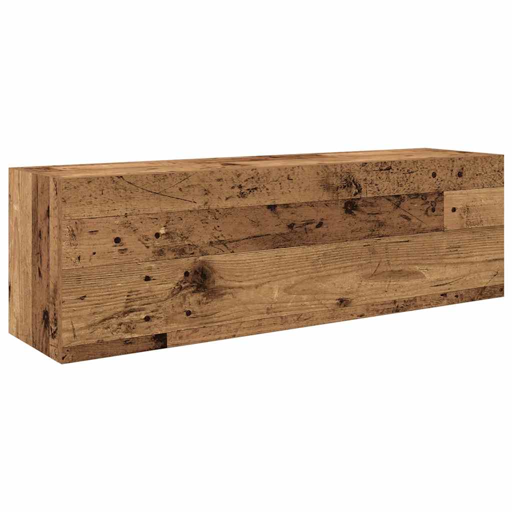 Badkamerwandkast 100x25x30 cm bewerkt hout oud houtkleurig is nu te koop bij PeponiXL, paradijselijk wonen!