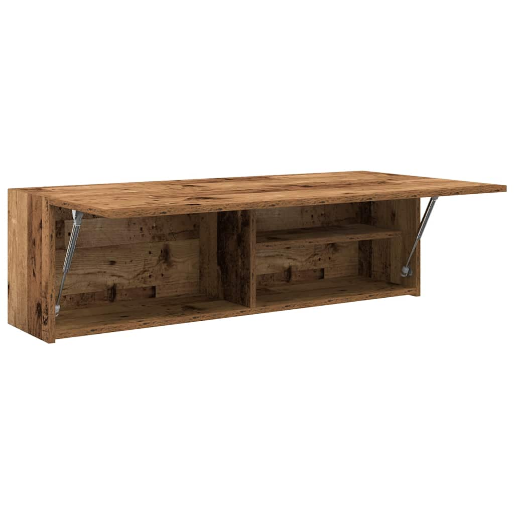 Badkamerwandkast 100x25x30 cm bewerkt hout oud houtkleurig is nu te koop bij PeponiXL, paradijselijk wonen!