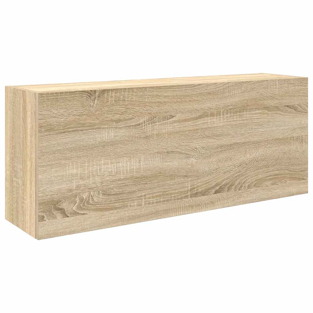 Badkamerwandkast 100x25x40 cm bewerkt hout sonoma eikenkleurig is nu te koop bij PeponiXL, paradijselijk wonen!