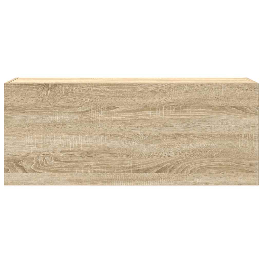 Badkamerwandkast 100x25x40 cm bewerkt hout sonoma eikenkleurig is nu te koop bij PeponiXL, paradijselijk wonen!