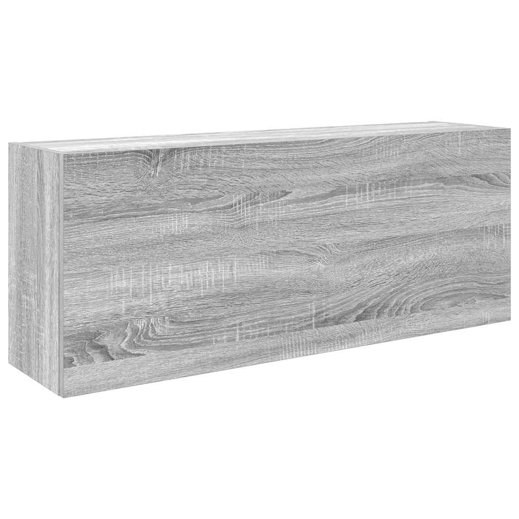 Badkamerwandkast 100x25x40 cm bewerkt hout grijs sonoma eiken is nu te koop bij PeponiXL, paradijselijk wonen!