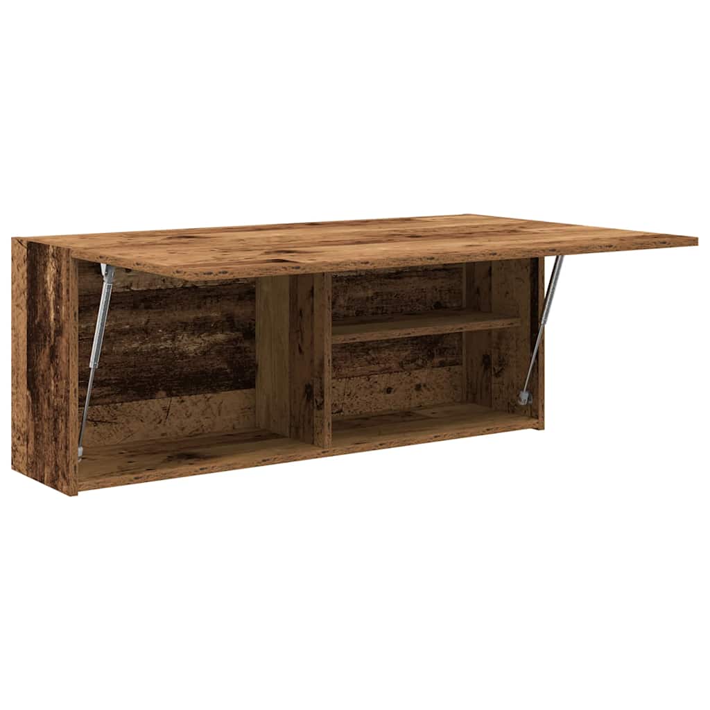 Badkamerwandkast 100x25x40 cm bewerkt hout oud houtkleurig is nu te koop bij PeponiXL, paradijselijk wonen!