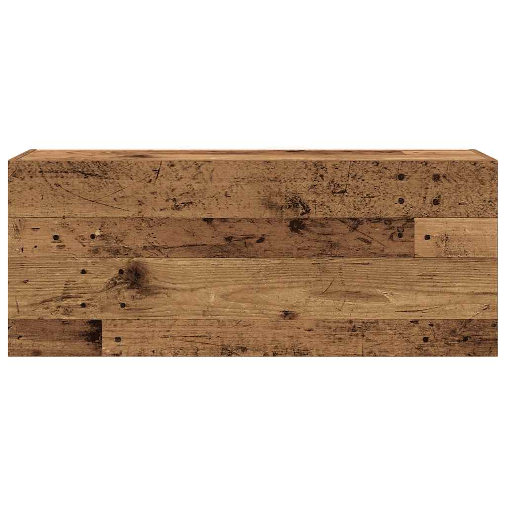 Badkamerwandkast 100x25x40 cm bewerkt hout oud houtkleurig is nu te koop bij PeponiXL, paradijselijk wonen!
