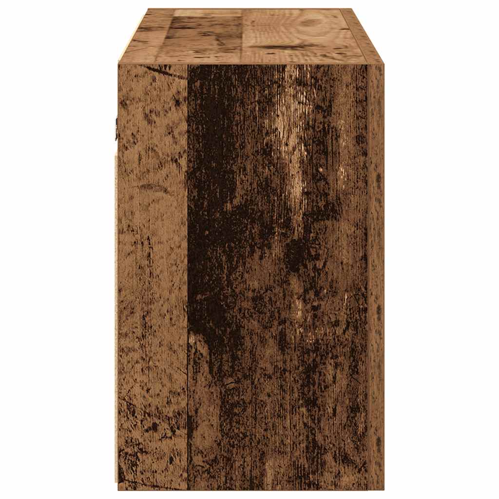 Badkamerwandkast 100x25x40 cm bewerkt hout oud houtkleurig is nu te koop bij PeponiXL, paradijselijk wonen!