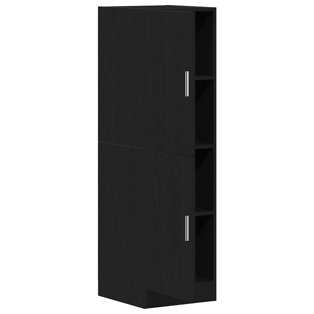 Keukenkast 38x41,5x131,5 cm bewerkt hout zwart is nu te koop bij PeponiXL, paradijselijk wonen!