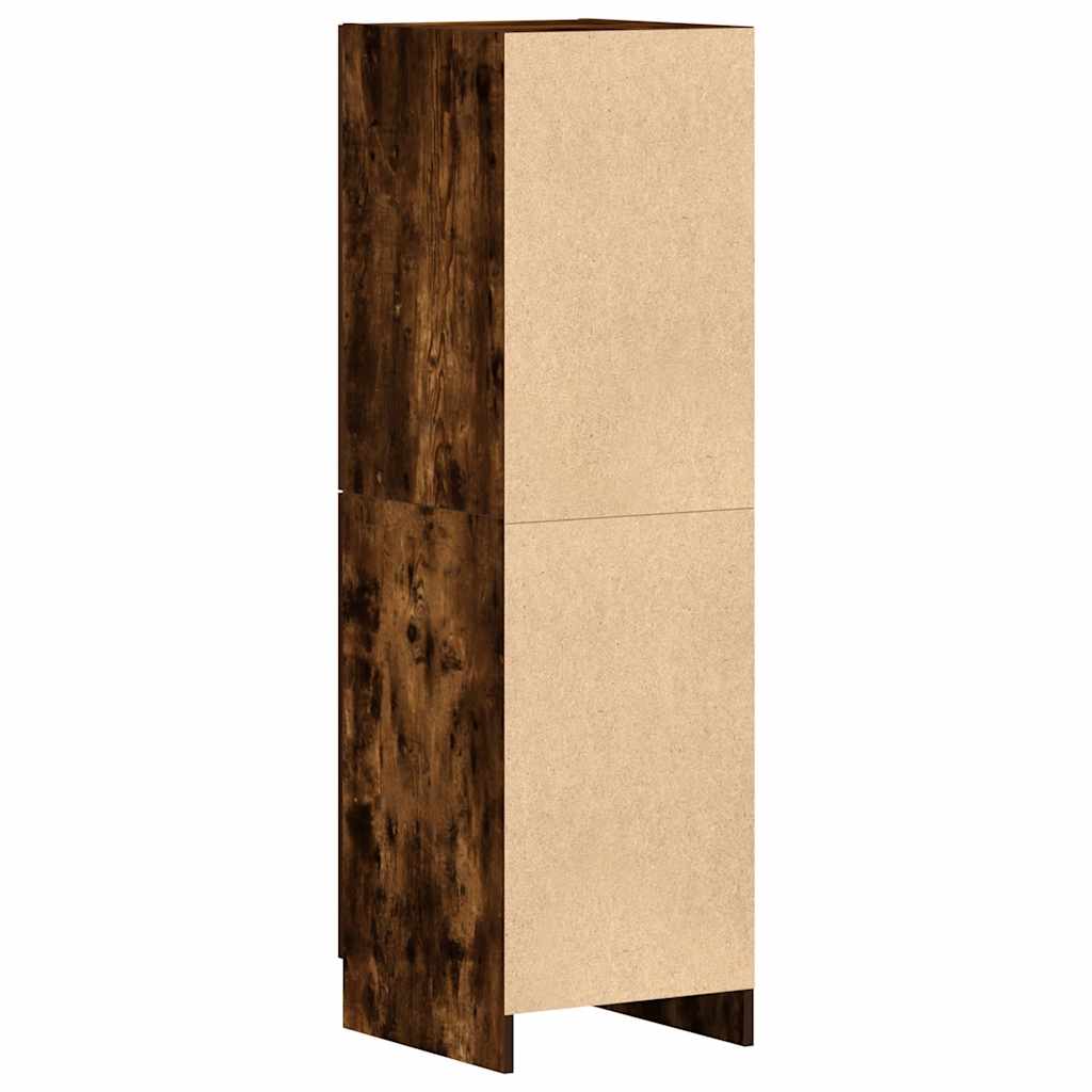 Keukenkast 38x41,5x131,5 cm bewerkt hout gerookt eikenkleurig is nu te koop bij PeponiXL, paradijselijk wonen!