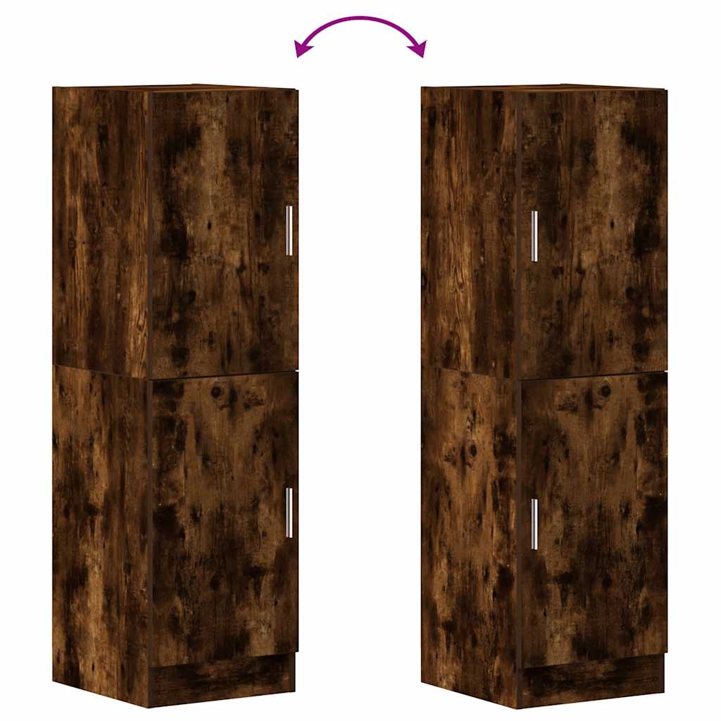 Keukenkast 38x41,5x131,5 cm bewerkt hout gerookt eikenkleurig is nu te koop bij PeponiXL, paradijselijk wonen!