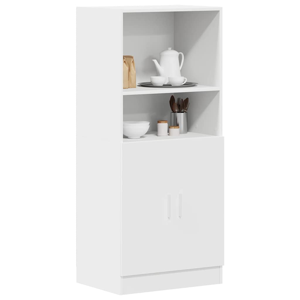 Keukenkast 57x41,5x131,5 cm bewerkt hout wit is nu te koop bij PeponiXL, paradijselijk wonen!