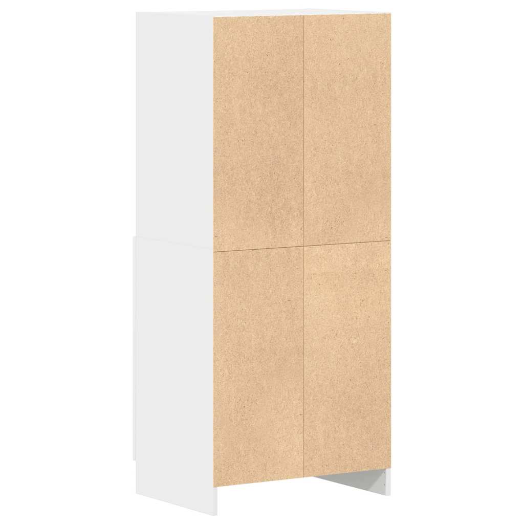 Keukenkast 57x41,5x131,5 cm bewerkt hout wit is nu te koop bij PeponiXL, paradijselijk wonen!