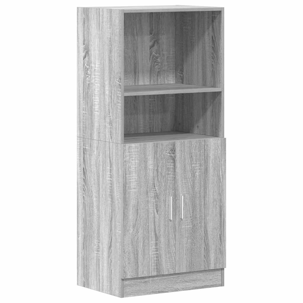 Keukenkast 57x41,5x131,5 cm bewerkt hout grijs sonoma eiken is nu te koop bij PeponiXL, paradijselijk wonen!