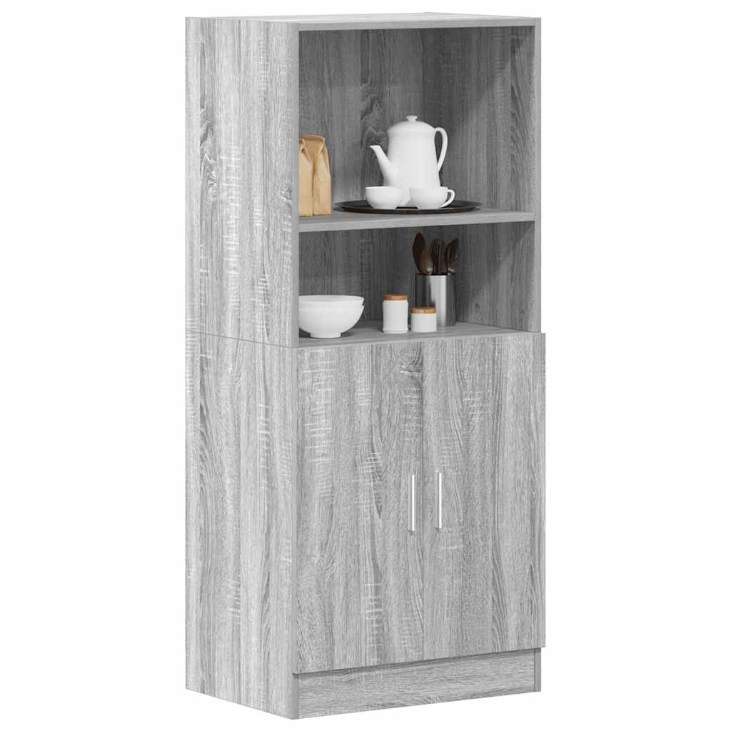 Keukenkast 57x41,5x131,5 cm bewerkt hout grijs sonoma eiken is nu te koop bij PeponiXL, paradijselijk wonen!