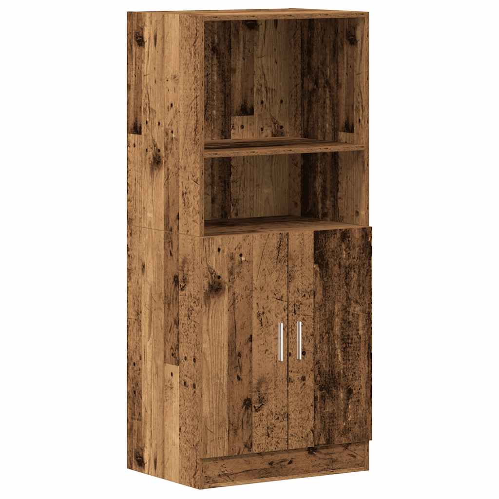 Keukenkast 57x41,5x131,5 cm bewerkt hout oud houtkleurig is nu te koop bij PeponiXL, paradijselijk wonen!
