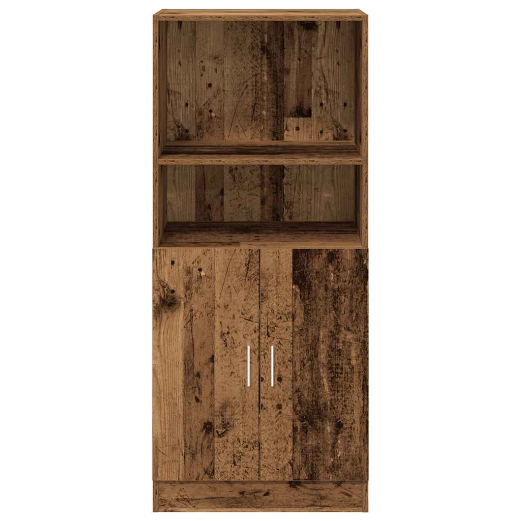 Keukenkast 57x41,5x131,5 cm bewerkt hout oud houtkleurig is nu te koop bij PeponiXL, paradijselijk wonen!