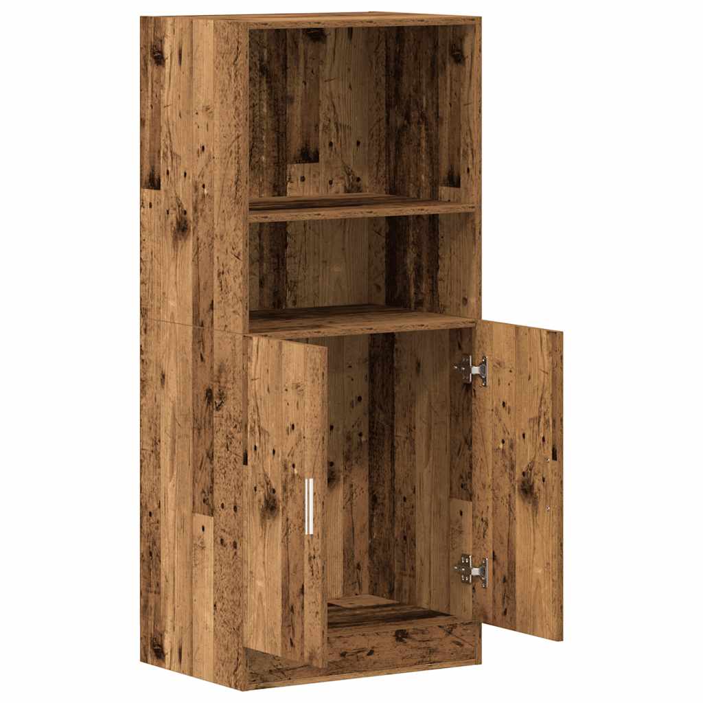 Keukenkast 57x41,5x131,5 cm bewerkt hout oud houtkleurig is nu te koop bij PeponiXL, paradijselijk wonen!