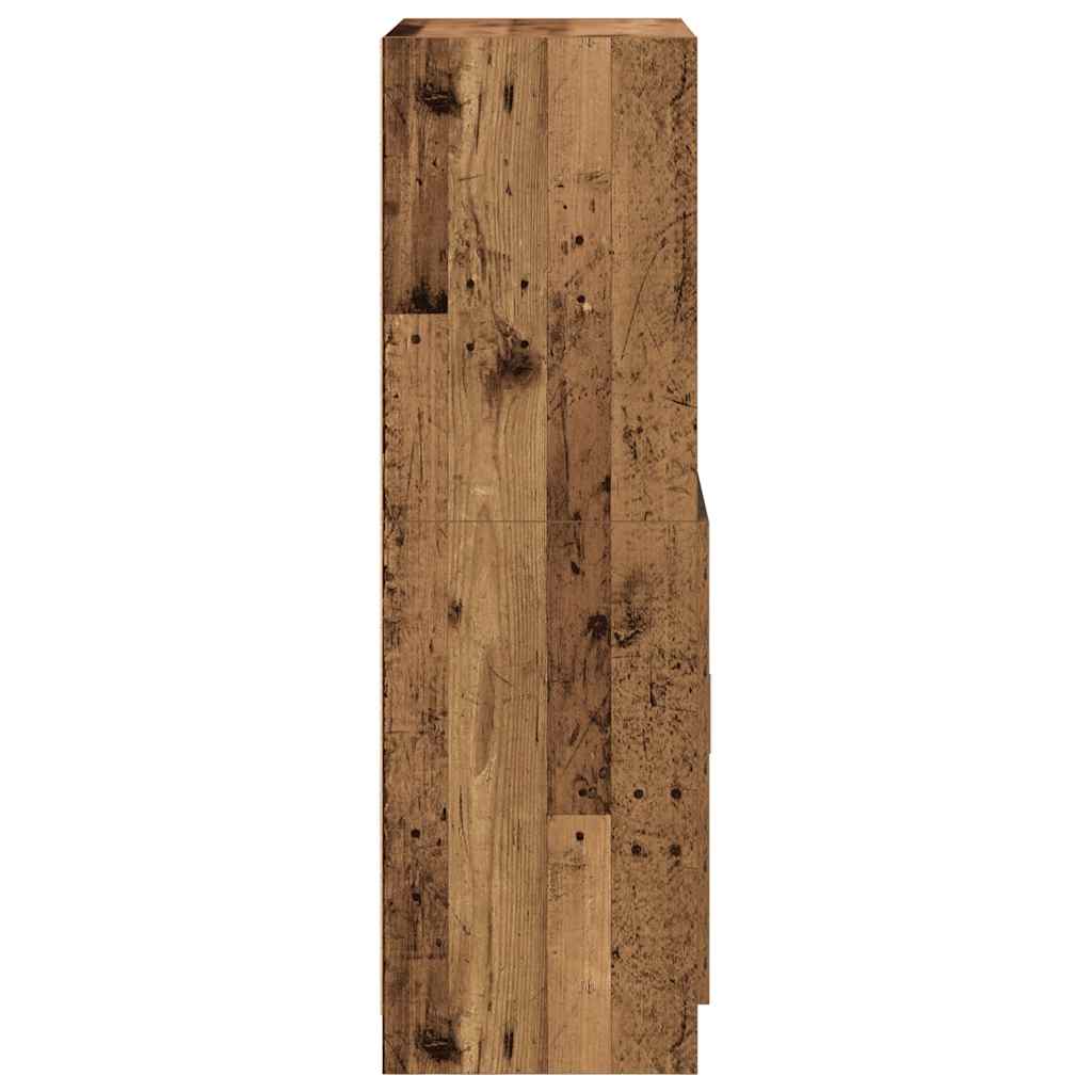Keukenkast 57x41,5x131,5 cm bewerkt hout oud houtkleurig is nu te koop bij PeponiXL, paradijselijk wonen!
