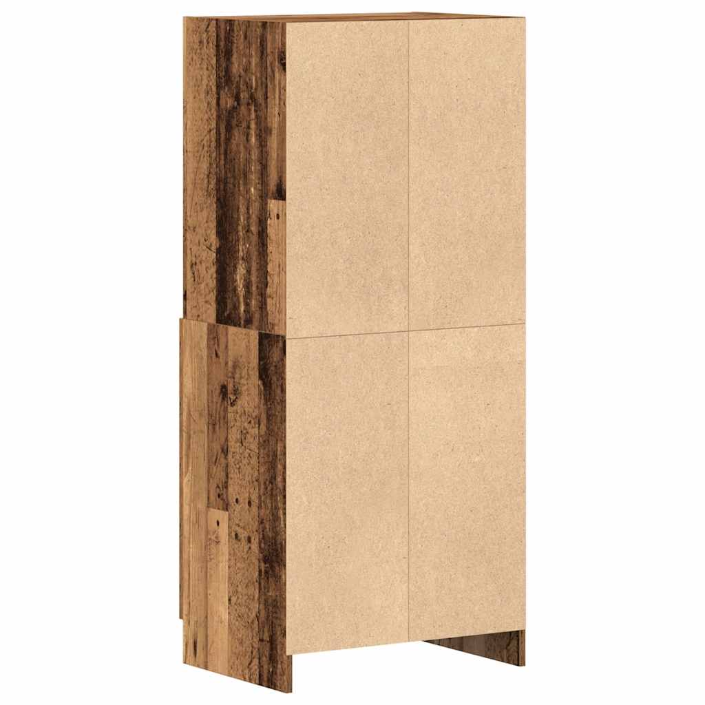 Keukenkast 57x41,5x131,5 cm bewerkt hout oud houtkleurig is nu te koop bij PeponiXL, paradijselijk wonen!