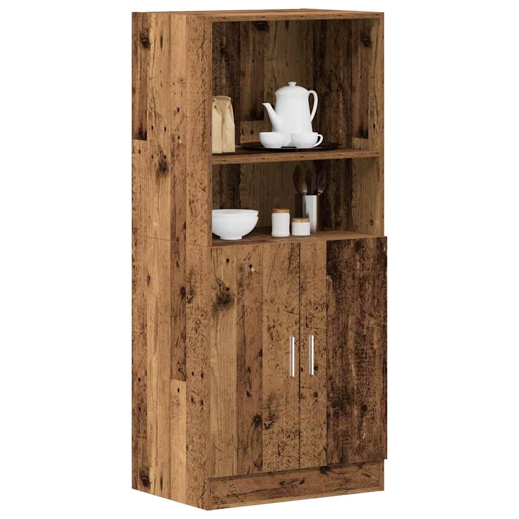 Keukenkast 57x41,5x131,5 cm bewerkt hout oud houtkleurig is nu te koop bij PeponiXL, paradijselijk wonen!