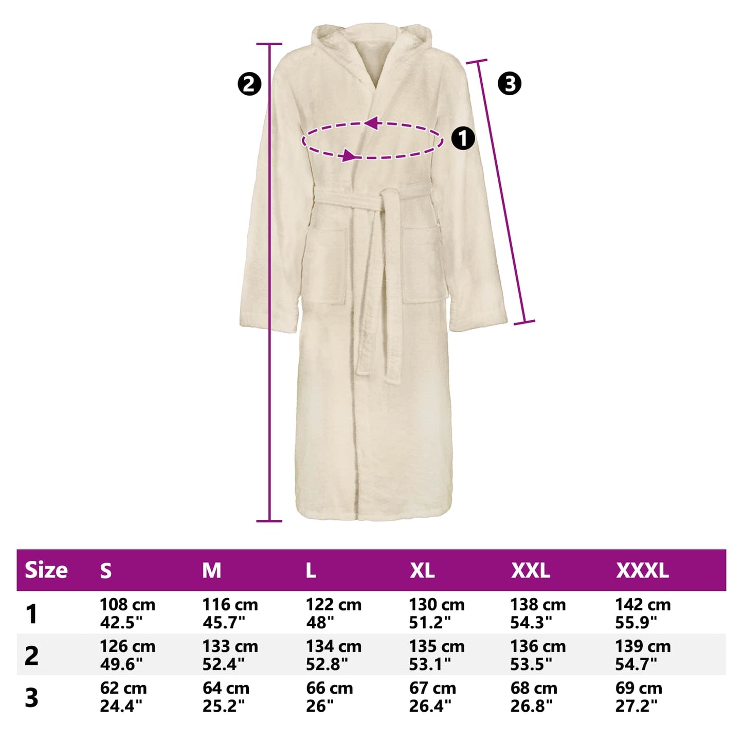 Badjas KINN Crème XXL Katoen is nu te koop bij PeponiXL, paradijselijk wonen!