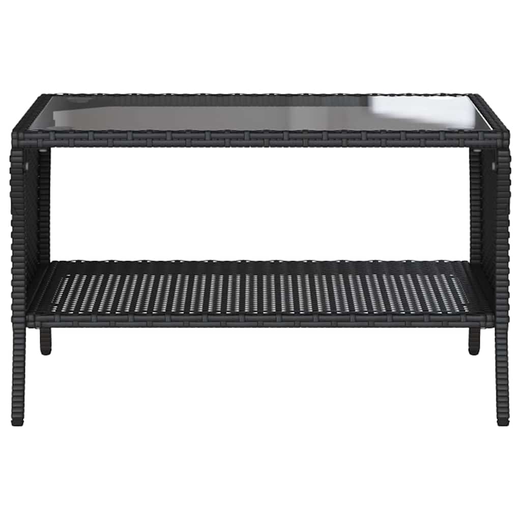 Tuinbank 2-zits met kussens & tafel poly rattan zwart is nu te koop bij PeponiXL, paradijselijk wonen!