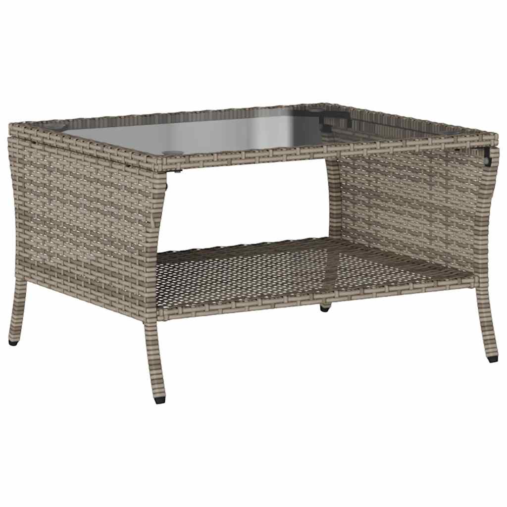 Tuinbank 2-zits met kussens & tafel poly rattan grijs is nu te koop bij PeponiXL, paradijselijk wonen!