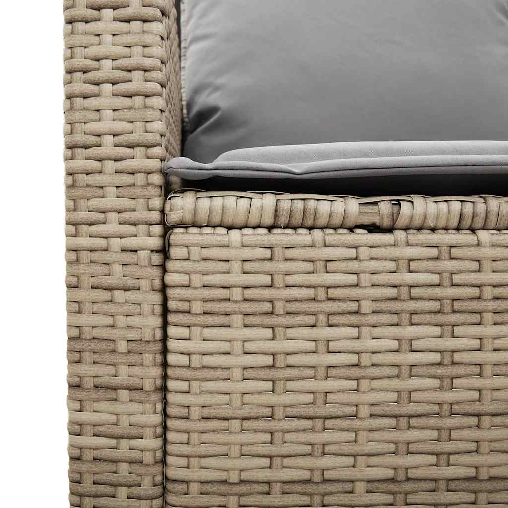 Tuinbank 2-zits met kussens & tafel poly rattan beige is nu te koop bij PeponiXL, paradijselijk wonen!