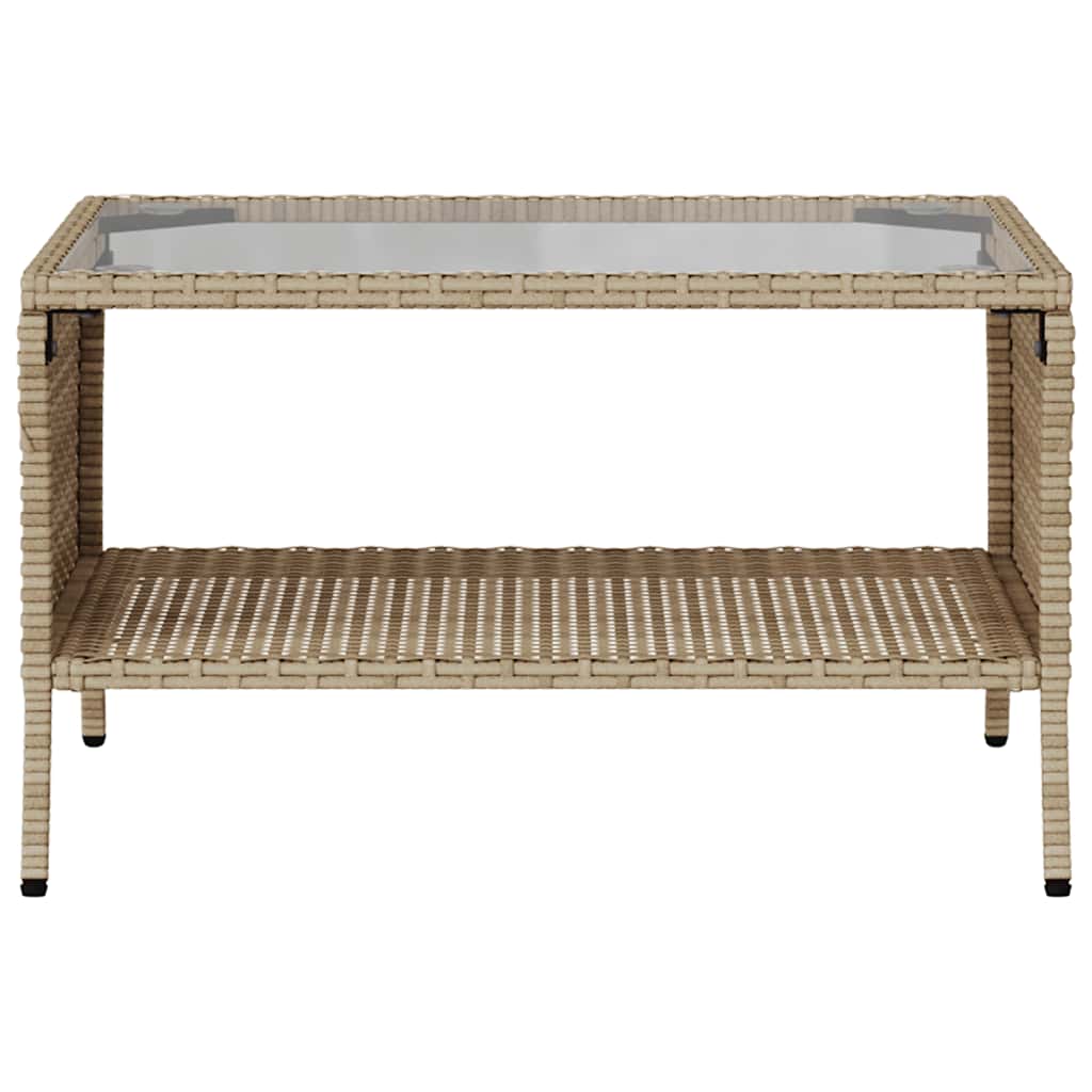 Tuinbank 2-zits met kussens & tafel poly rattan beige is nu te koop bij PeponiXL, paradijselijk wonen!
