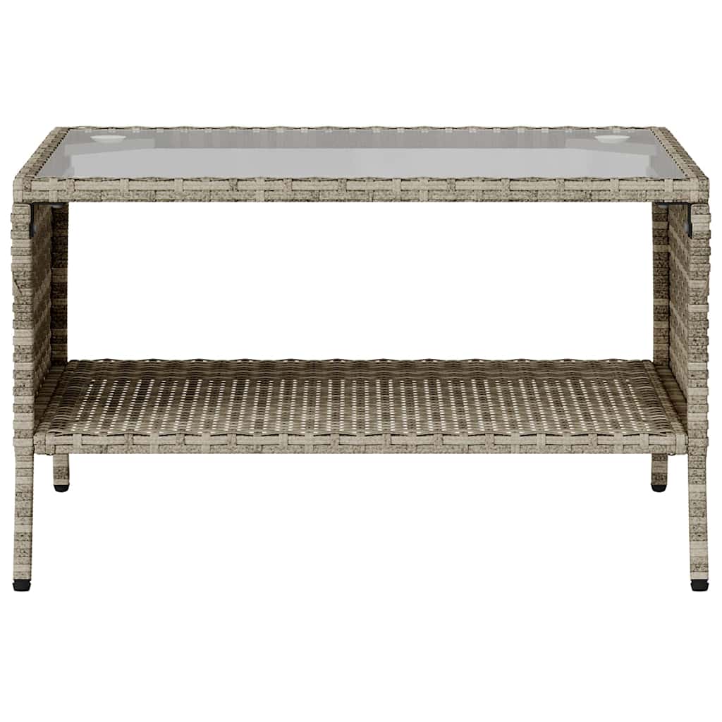 Tuinbank 2-zits met kussens & tafel poly rattan lichtgrijs is nu te koop bij PeponiXL, paradijselijk wonen!