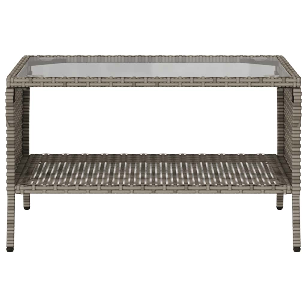 Tuinbank 2-zits met kussens & tafel poly rattan grijs is nu te koop bij PeponiXL, paradijselijk wonen!